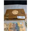 Image 5 : An Old Wooden Cigar Box Full of World Coins and Paper Money