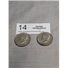 Image 2 : 2 US Silver 50 Cent Coins
