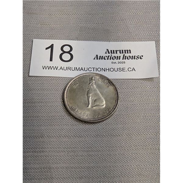 1967 Canadian Silver 50 Cent Coin