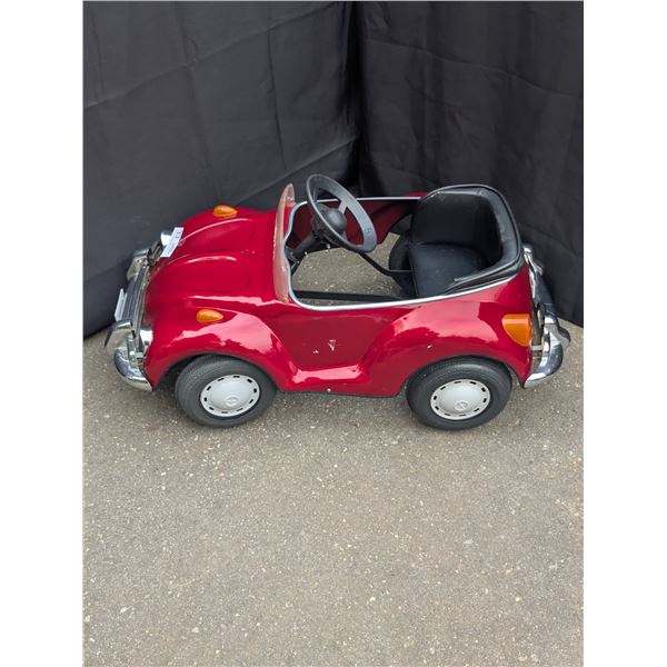 Vintage Volkswagen Bug Metal Pedal Car in Good Working Order