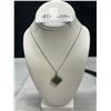 Image 1 : Antique Sterling Silver Genuine Jade Carved Orca Whale Pendant