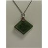 Image 2 : Antique Sterling Silver Genuine Jade Carved Orca Whale Pendant