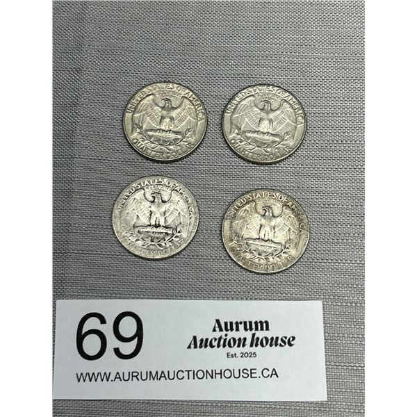 4 US Silver Quarters