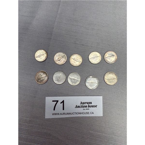 10 1967 Silver Canadian Dimes