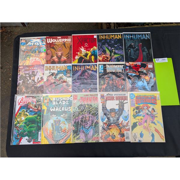 15 Good Quality Comics Mostly on Board in Bag