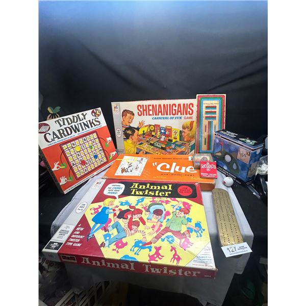 Lot of 4  Vintage Board Games 3 Crib Boards NOS Golf Stopper
