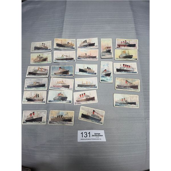 lot of 25 1924 Merchant Ships of the world Imperial Tobacco Cigarette Cards