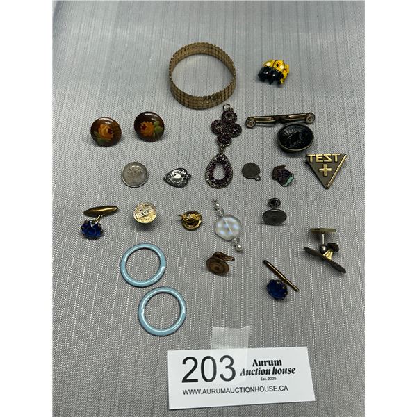 Variety of Antique Jewelry as Found