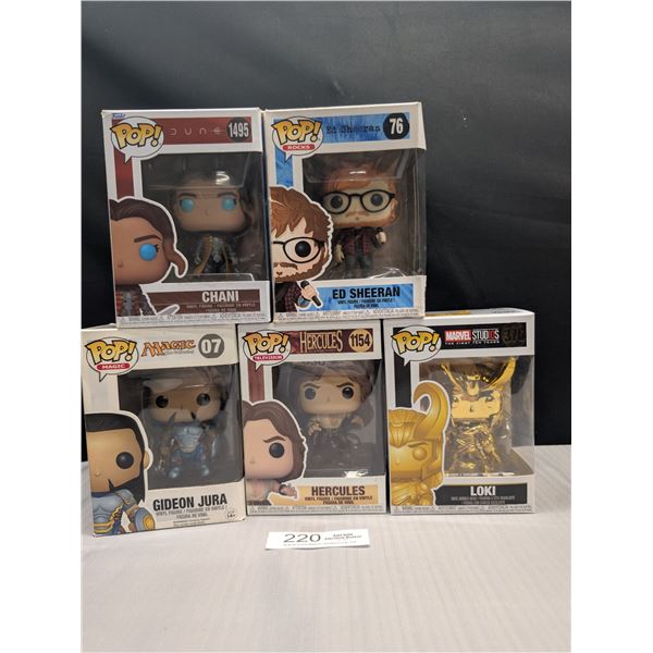 Lot of 5 Funko Pops (Loki, Hercules, etc)