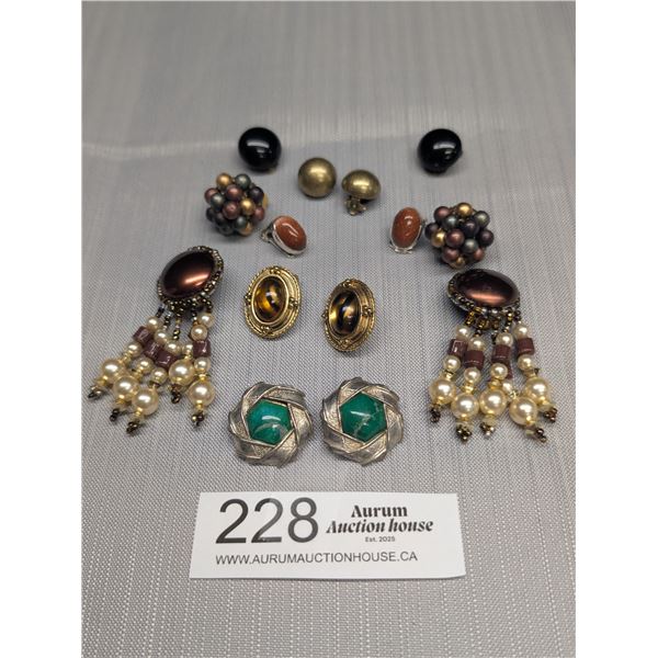 Variety of Vintage Clip on Earrings