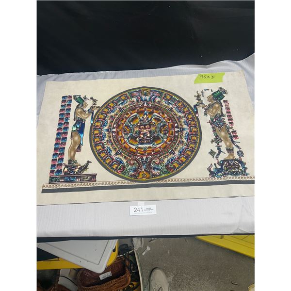 Vintage Suede Wall Hanging 19.5' x 31'  Nicely Art Work