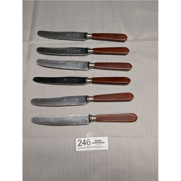 Set of 6 Vintage Bakelite Handle German  Dinner Knives