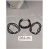 Image 1 : 3 3/Strand Black Bead Bracelets