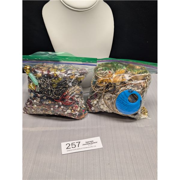 2 Bags of Misc Jewelry and Parts