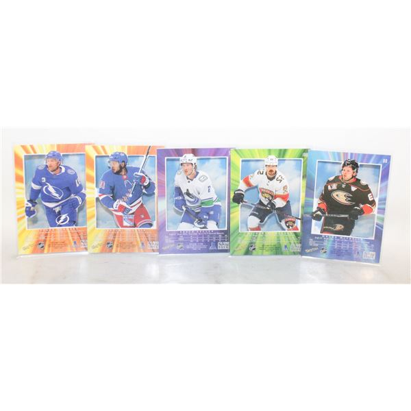 5 SKYBOX E-X 2000 HOCKEY CARDS LOT