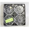 Image 1 : SET OF 4 BOHEMIA CRYSTAL PINWHEEL STAR