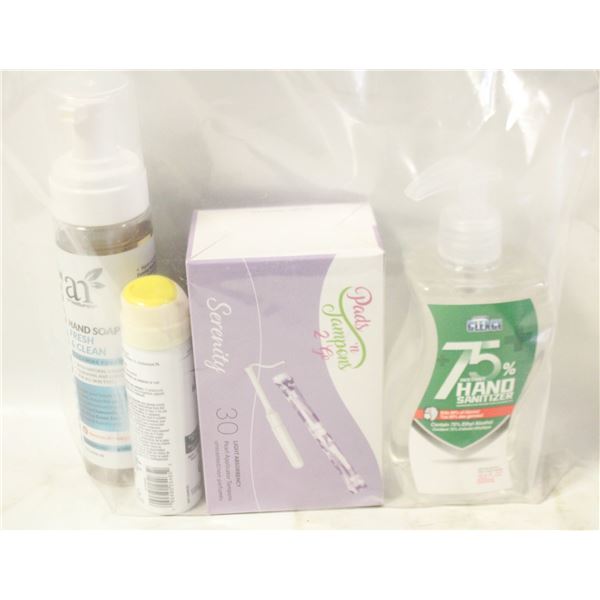 BAG WITH NEW PRODUCTS INCL 236 ML OF FOAMING