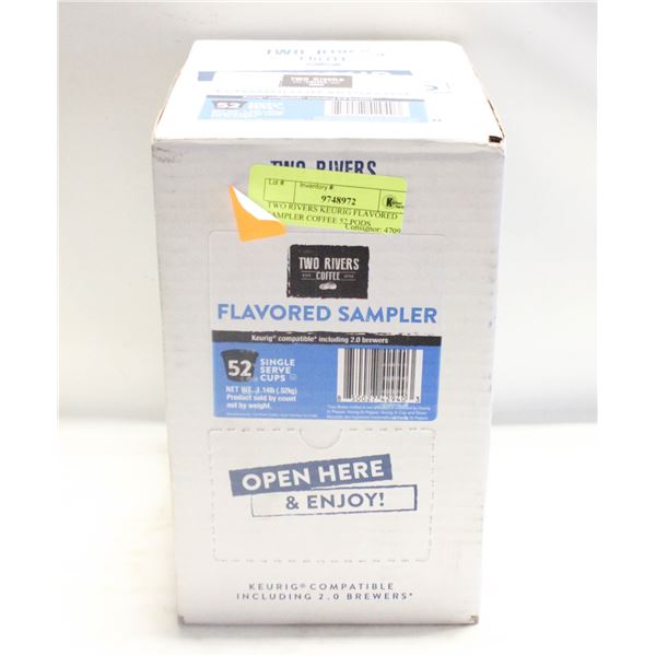 TWO RIVERS KEURIG FLAVORED SAMPLER COFFEE 52 PODS