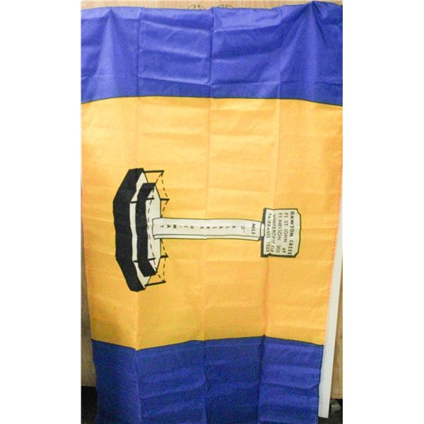 LARGE MILE "0" ALASKA HIWAY FLAG