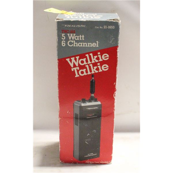 VINTAGE 5 WATT WALKIE TALKIE 6 CHANNEL
