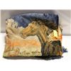 Image 1 : VINTAGE 6FT RUNNING HORSES WALL TAPESTRY