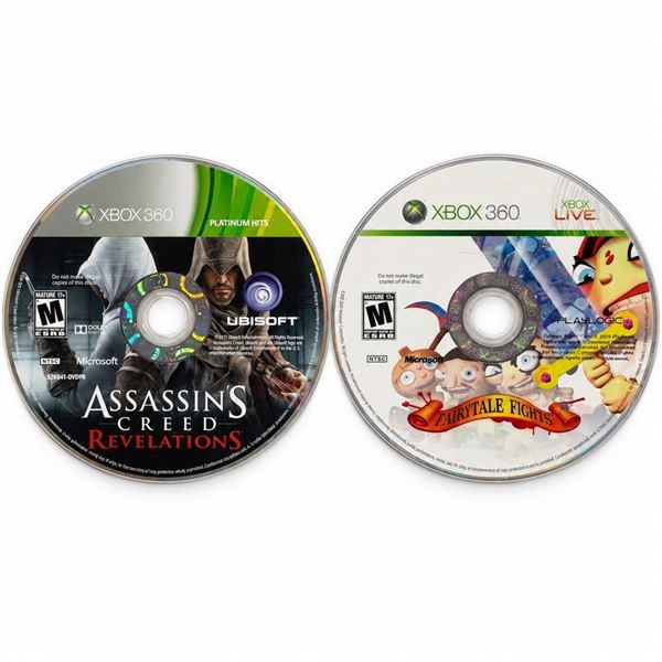 2 XBOX 360 ASSASSIN'S CREED + FAIRYTALE DISC ONLY