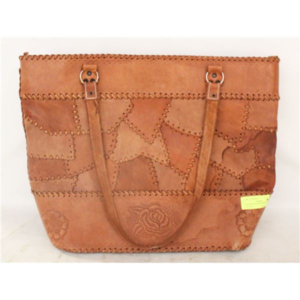 LEATHER ARTISIAN LARGE CARRY ALL BAG