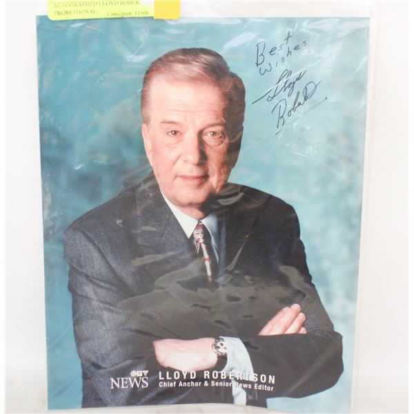 AUTOGRAPHED LLOYD ROBERTSON PROMOTIONAL