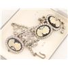 Image 1 : VINTAGE CAMEO NECKLACE/EARRING SET IN BOX