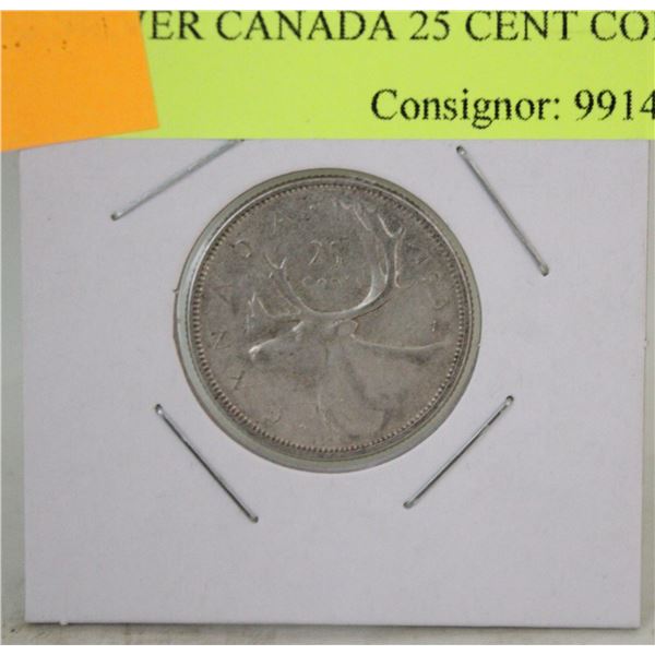 1962 SILVER CANADA 25 CENT COIN