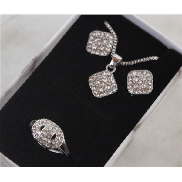 NEW JEWELRY DISPLAY W/ NECKLACE AND EARRING