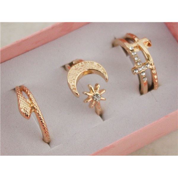NEW 3PCS/SET RING SET SZ8