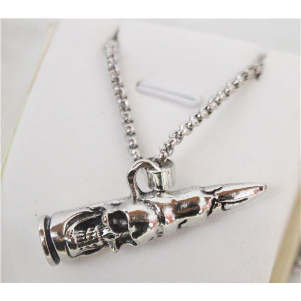 STEEL BULLET NECKLACE