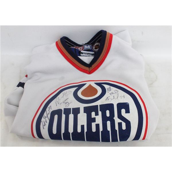 OILERS SIGNED NHL CCM BOYS SMALL JERSEY