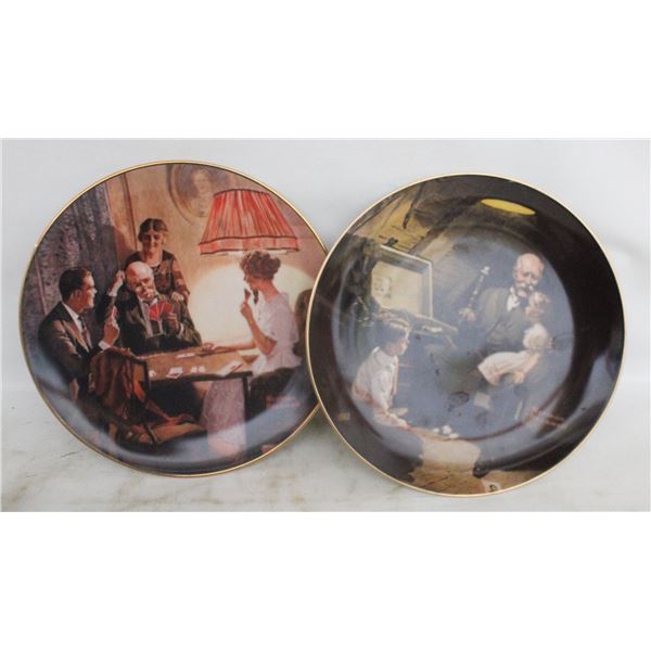 TWO NORMAN ROCKWELL PLATES
