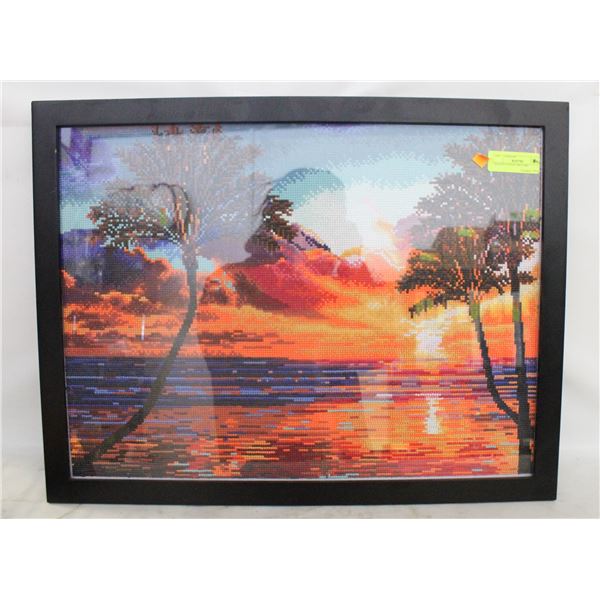 BEADED SUNSET PICTURE