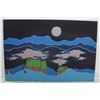 Image 1 : 24" X 36" TED HARRISON INSPIRED CANVAS