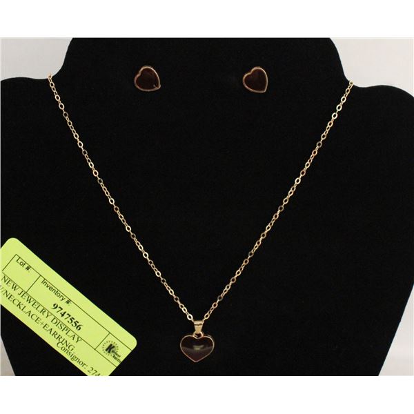 NEW JEWELRY DISPLAY W/NECKLACE+EARRING