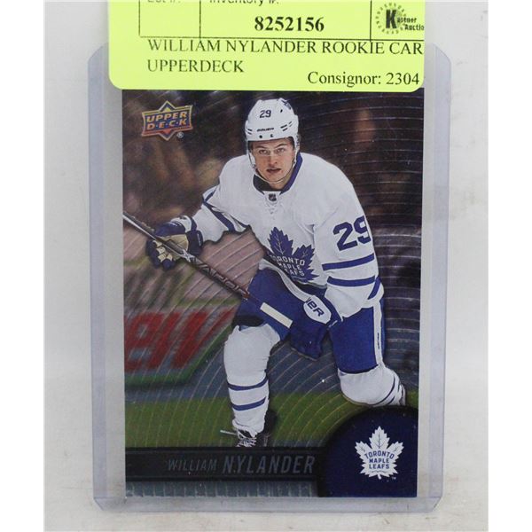 WILLIAM NYLANDER ROOKIE CARD UPPERDECK