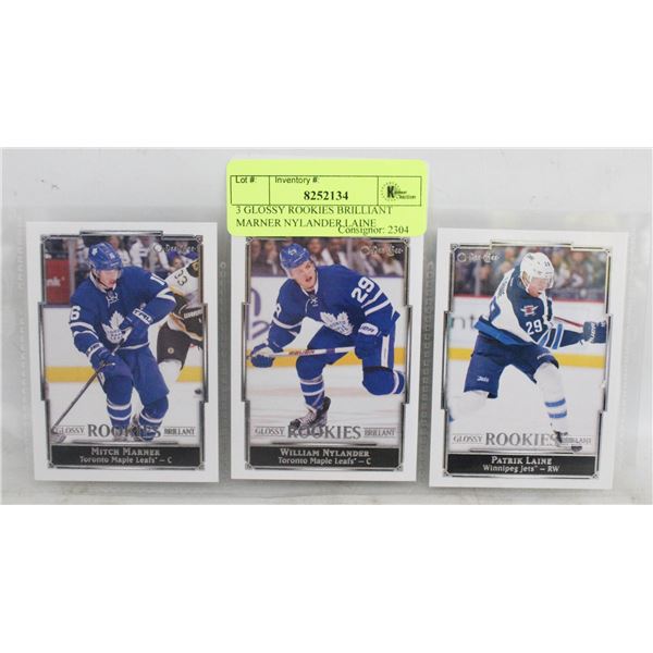 3 GLOSSY ROOKIES BRILLIANT MARNER NYLANDER LAINE