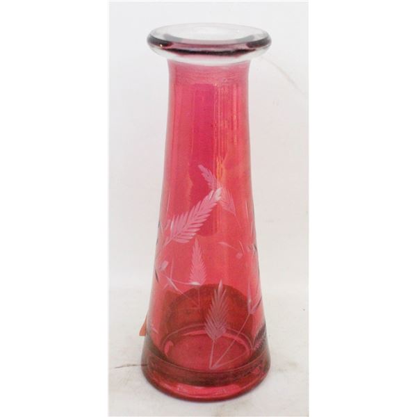 VINTAGE CRANBERRY/RUBY-RED GLASS CUT