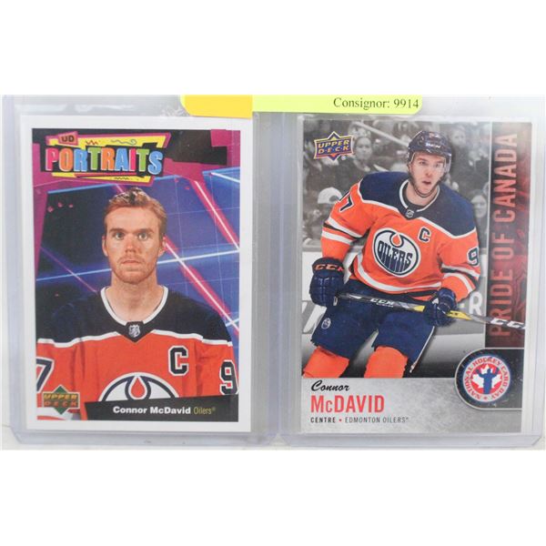 2 CONNOR MCDAVID CARDS