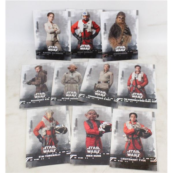 LOT OF 10 STAR WARS CARDS