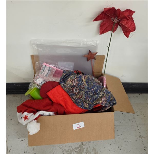 Box of Assorted Christmas Items