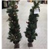 Image 2 : (3) Christmas Trees w/ Lights, Working, Large Qty Battery Tealights, etc.