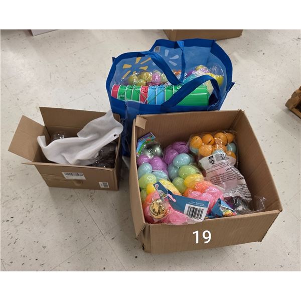 Lot of Plastic Easter Eggs, Clear Balls, Styrofoam, etc.