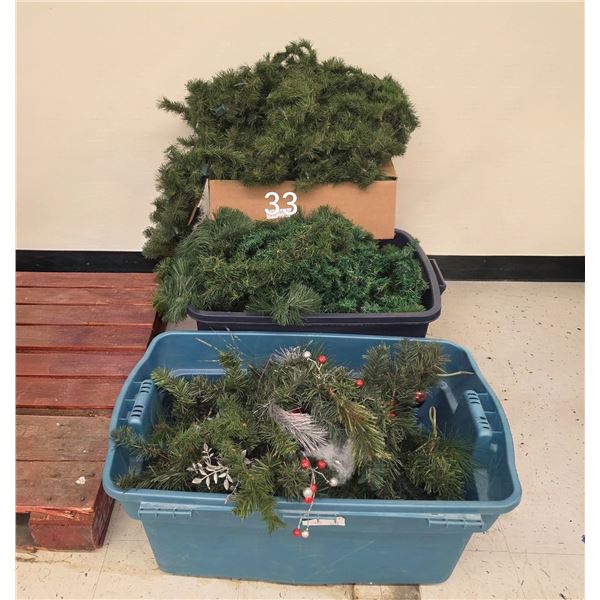 Large Lot of Christmas Garlands etc.