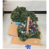 Image 1 : Christmas Garlands, Light-Up Christmas Basket, etc.