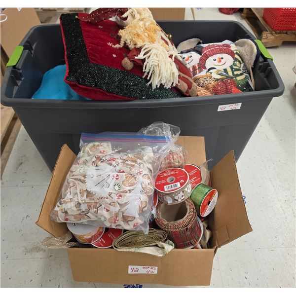 Christmas Ribbon, Christmas Throw Pillows, etc.