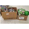 Image 1 : Assorted “Green” Christmas Lot – Balls, Ribbon, Foam Pieces, etc.